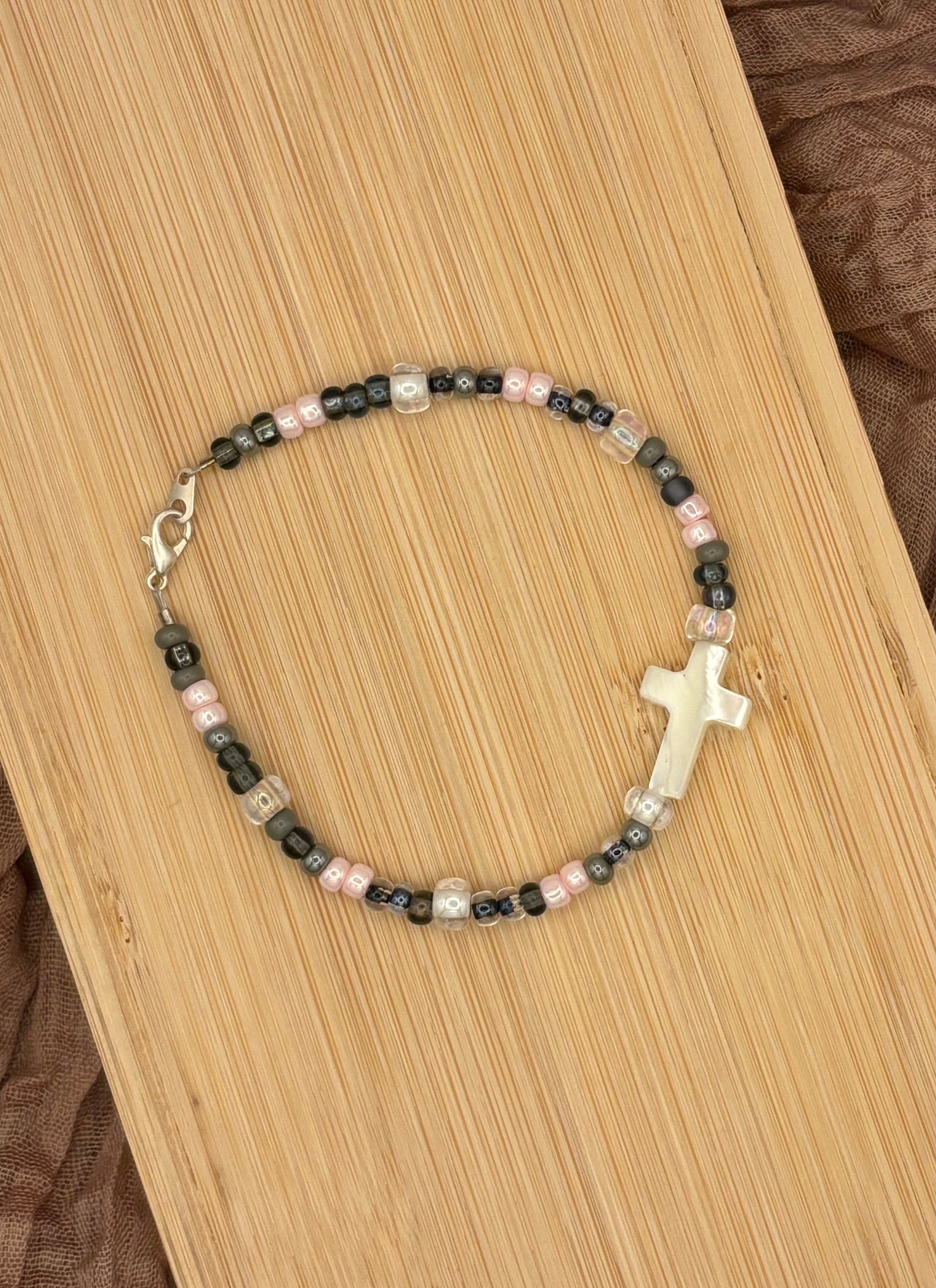 Cross Beaded Bracelet