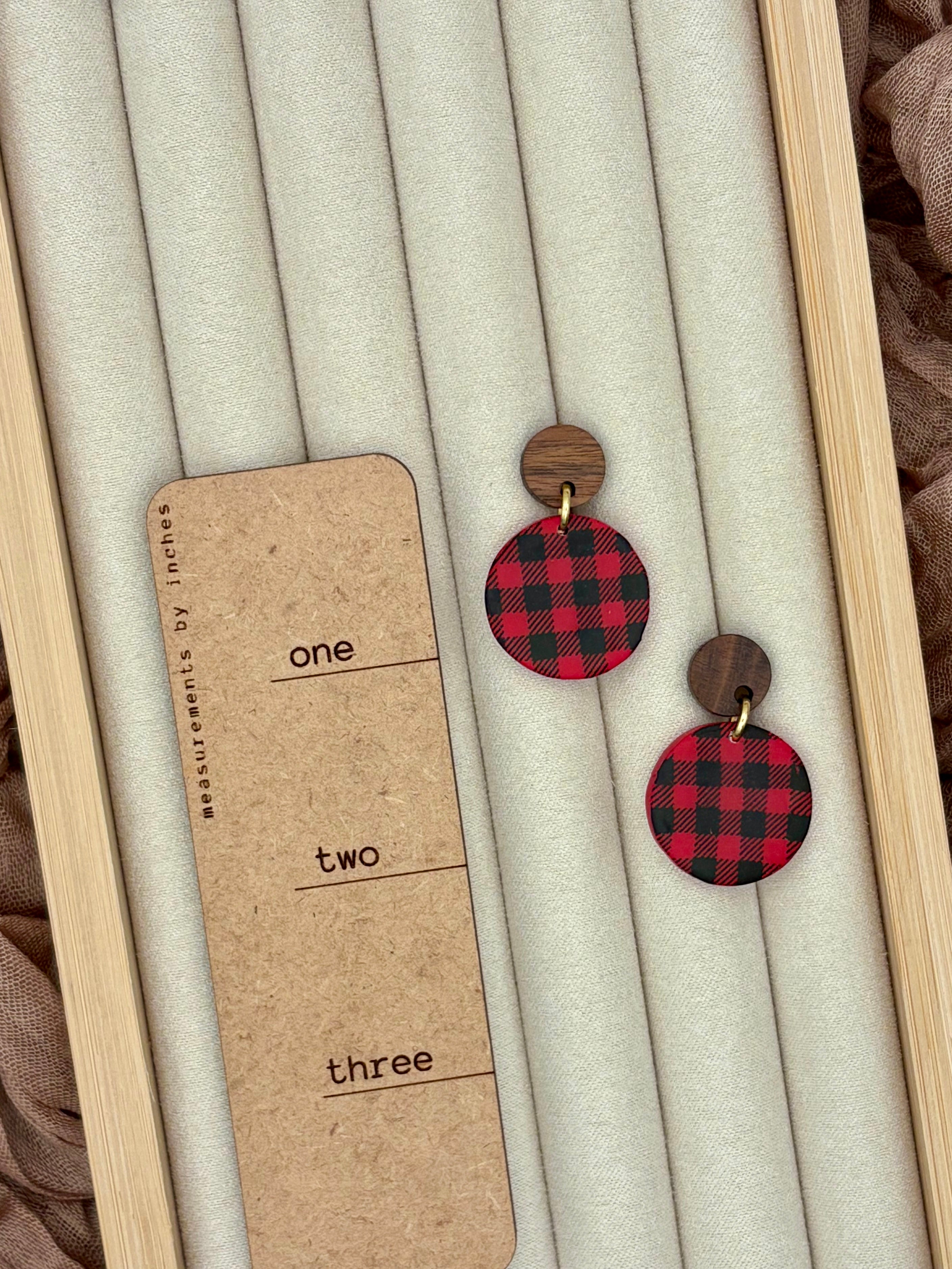 Gingham Circles Earrings