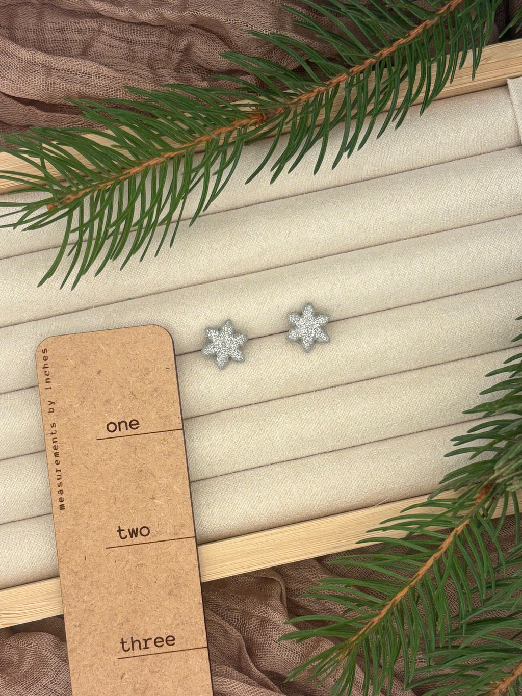 Silver Snowflake Studs